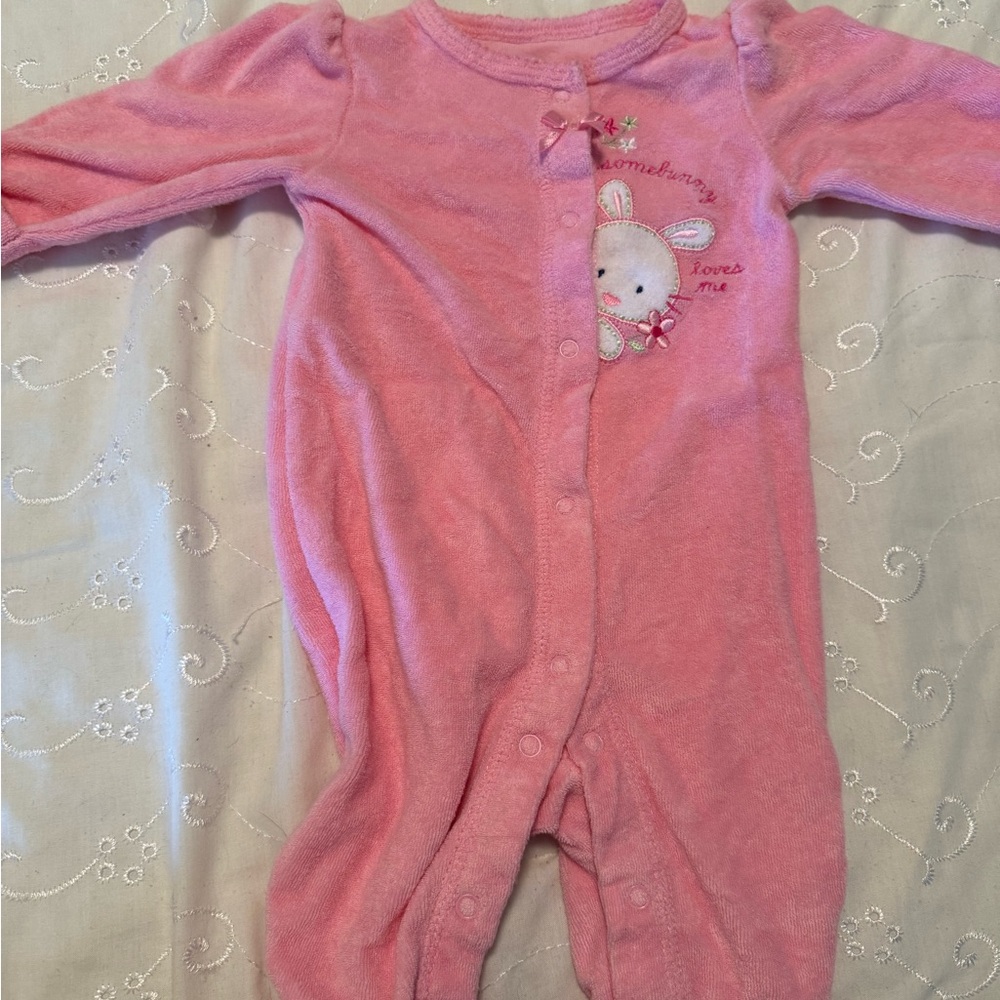 Adorable Pink Bunny Footie for Babies
